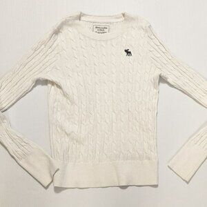 Abercrombie White Sweater - Size Large